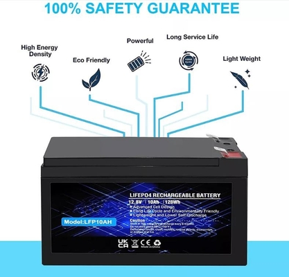 LiFePO4 रिचार्जेबल बैटरी में निर्मित 12.8V 10Ah लिथियम फॉस्फेट बैटरी