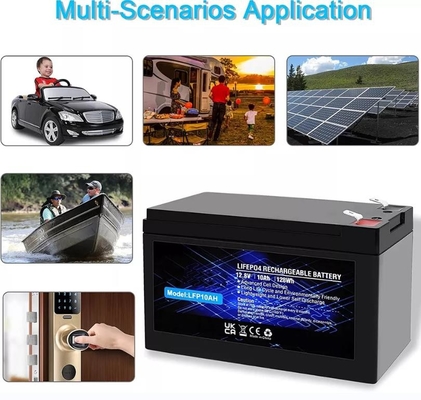 LiFePO4 रिचार्जेबल बैटरी में निर्मित 12.8V 10Ah लिथियम फॉस्फेट बैटरी
