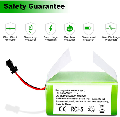 रोबोवैक वैक्यूम क्लीनर लिथियम बैटरी 11S 15C 15T 14.4V 2800mAh ली आयन बैटरी