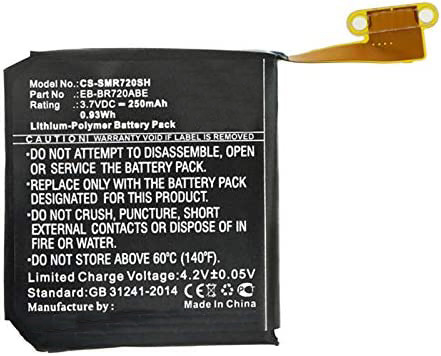 250mAh 3C लिथियम बैटरी गियर S2 ली आयन रिचार्जेबल बैटरी R732 UN38.3