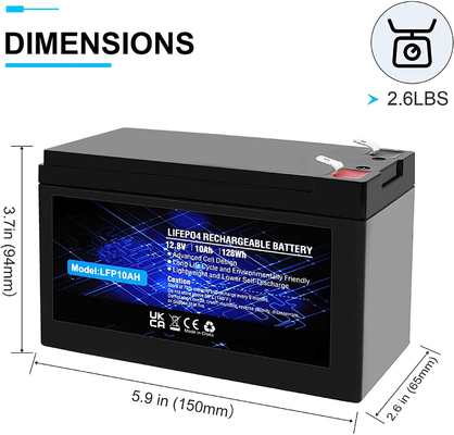 LFP लिथियम फॉस्फेट रिचार्जेबल बैटरी IP67 12.8V 100Ah LiFePO4 बैटरी