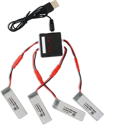 U818A U817 लिथियम पॉलिमर बैटरी 3.7v 500mah लिपो बैटरी X4 चार्जर के साथ