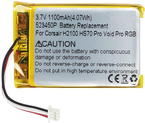 3.7V 1100mah Corsair Void Pro / Corsair Void बैटरी रिप्लेसमेंट 523450P