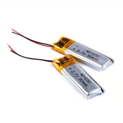 1S1P लिथियम पॉलिमर बैटरी 90mAh 3.7v आयताकार लिथियम आयन बैटरी