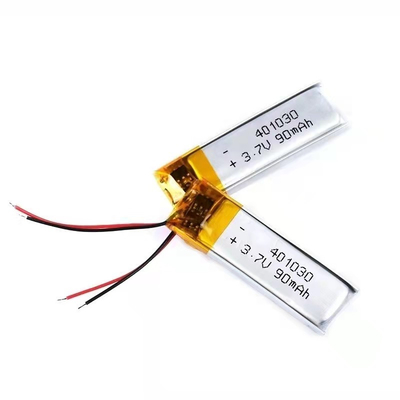 1S1P लिथियम पॉलिमर बैटरी 90mAh 3.7v आयताकार लिथियम आयन बैटरी
