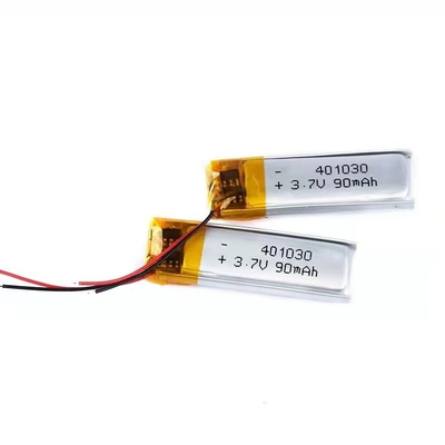 1S1P लिथियम पॉलिमर बैटरी 90mAh 3.7v आयताकार लिथियम आयन बैटरी