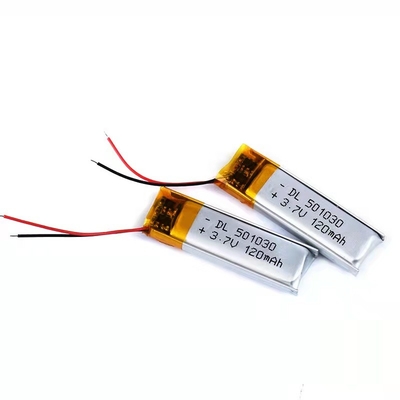 120mAh लिथियम पॉलिमर बैटरी 0.12A ब्लूटूथ हेडसेट रिचार्जेबल बैटरी 1S1P