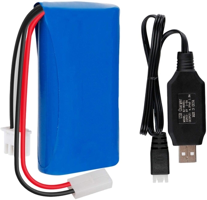 रिचार्जेबल 1300mah ली आयन बैटरी NCM 7.4V लिथियम आयन बैटरी पैक UN