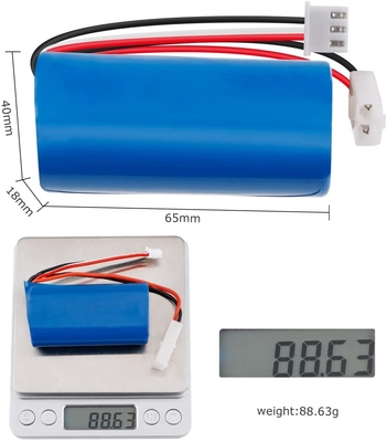 रिचार्जेबल 1300mah ली आयन बैटरी NCM 7.4V लिथियम आयन बैटरी पैक UN