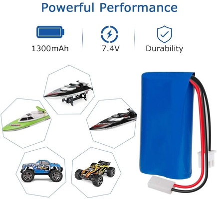रिचार्जेबल 1300mah ली आयन बैटरी NCM 7.4V लिथियम आयन बैटरी पैक UN