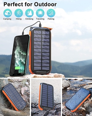 रियल पोर्टेबल हैंड क्रैंक सोलर पावर बैंक स्टेशन 26800mAh NCM