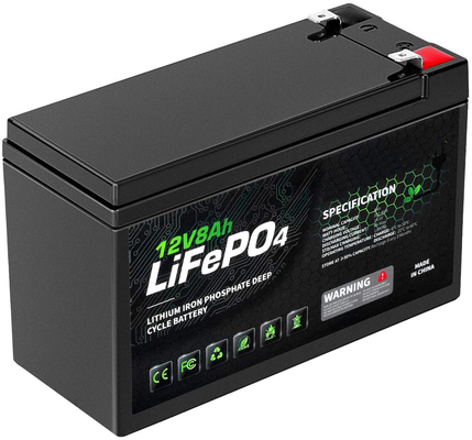 8Ah 12v लिथियम फॉस्फेट बैटरी कारवां Lifepo4 लिथियम आयन बैटरी