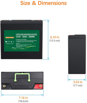NCM लिथियम फॉस्फेट बैटरी 1.2kg 12.8v 12v 20ah लिथियम रिचार्जेबल बैटरी
